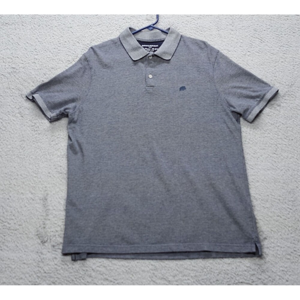 Banana Republic Polo Shirt Mens Size XL Gray Embroidered Logo